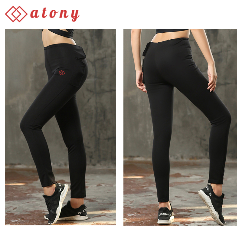 A358-10 - Đồ Tập Sinh Nhiệt Giảm Mỡ Bụng ATONY, Đồ Tập Đổ Mồ Hôi Cao Cấp - Set 2: Áo Khoác Ngắn Tay + Legging Cạp Nhám
