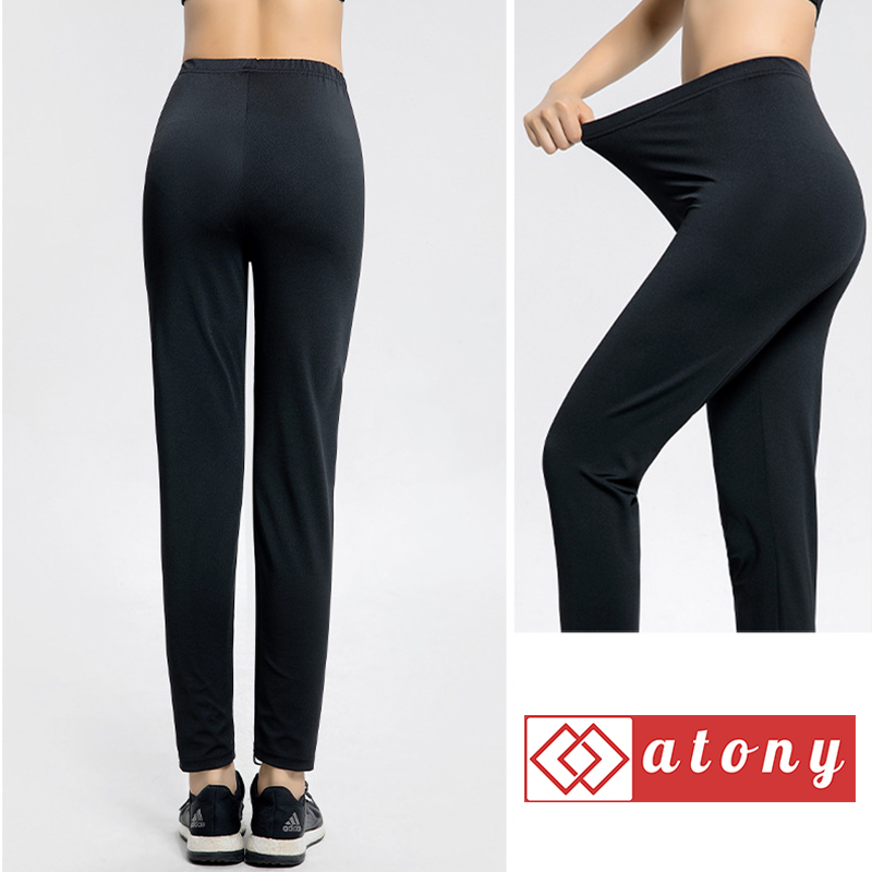 A358-28 - Bộ Áo Quần Đổ Mồ Hôi Giảm Mỡ Bụng ATONY Chính Hãng, Tráng Bạc - Set 3: Áo Phông Ngắn Tay + Áo Ngực + Quần Dài Cạp Chun