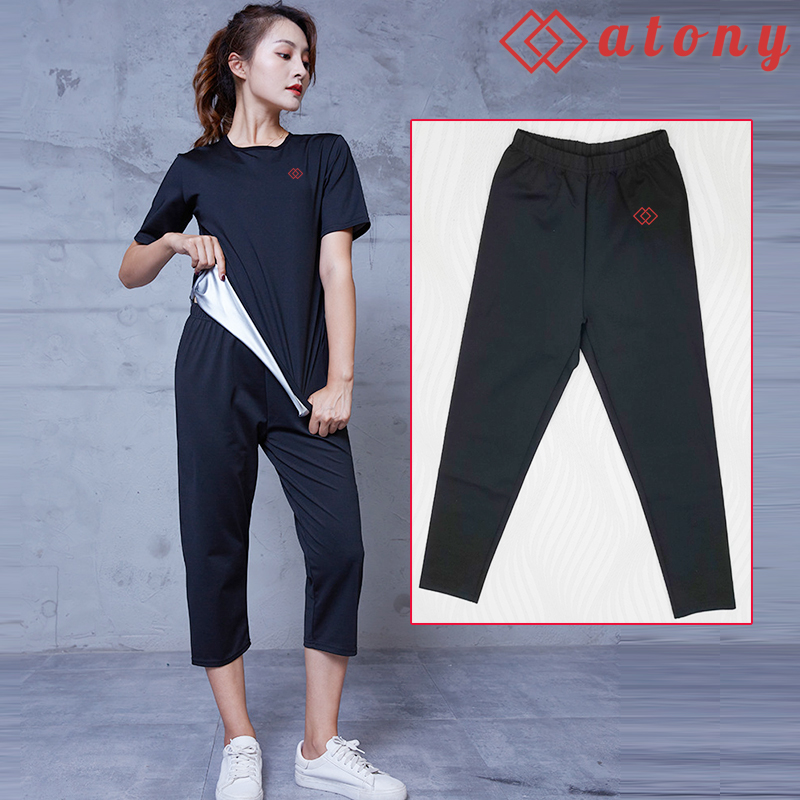 A358-34 - Bộ Đai Nịt Bụng Giảm Mỡ Bụng ATONY, Bộ Đai Quấn Nóng Giảm Mỡ Bụng Cao Cấp - Set 2: Áo Đai Lửng Hở Ngực +Quần Ngố