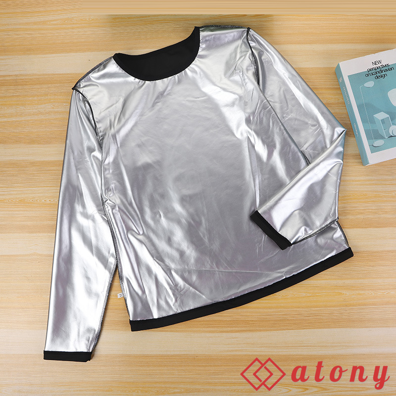 A358-60 - Bộ Quần Áo Giảm Mỡ Bụng ATONY, Sinh Nhiệt Giảm Mỡ Bụng Chính Hãng - Set 3: Áo Phông Dài Tay+ Quần Ngố Cạp Chun + Áo Ngực